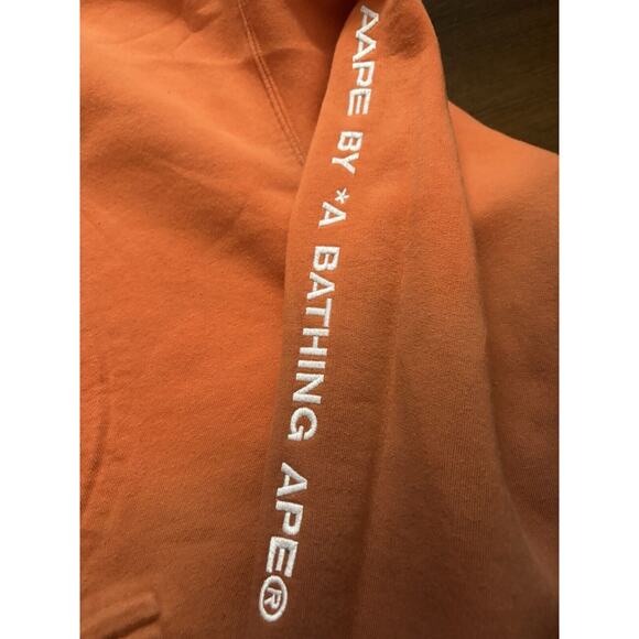 AAPE FANCY CREW NECK SWEATER MENS MEDIUM ORANGE - Picture 7 of 16